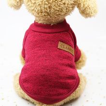 Load image into Gallery viewer, Classic Warm Dog Clothes Puppy Pet Cat Clothes Sweater Jacket Coat Winter Fashion Soft For Small Dogs Chihuahua XS-2XL