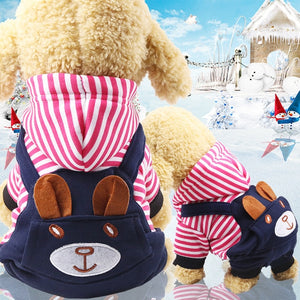 PUOUPUOU Cute Dog Clothes Winter Pet Dog Clothes For Small Dogs Coat Cotton Ropa Perro Cute Thicken Warm Dogs Clothing XS-XXL