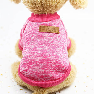 Classic Warm Dog Clothes Puppy Pet Cat Clothes Sweater Jacket Coat Winter Fashion Soft For Small Dogs Chihuahua XS-2XL