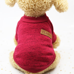 Classic Warm Dog Clothes Puppy Pet Cat Clothes Sweater Jacket Coat Winter Fashion Soft For Small Dogs Chihuahua XS-2XL