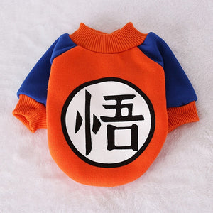 Dragon Ball  Style  Pet Coat  Warm Cotton Shirt for dogs cats puppies Lovely Pets Apparel Costume